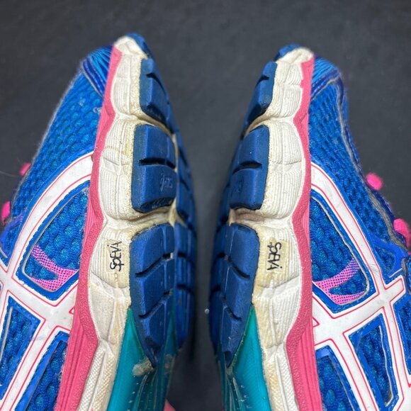 Asics Gel Flux 2 Womens Size 8 Blue & Pink Running Shoes T568N - Picture 11 of 12